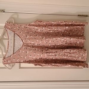 A:GLOW WOMEN'S PINK FLORAL SLEEVELESS MATERNITY TOP SIZE LARGE